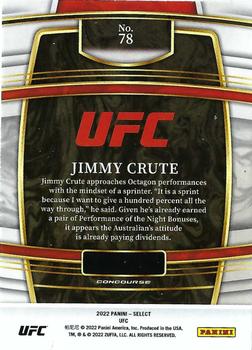 2022 Panini Select UFC #78 Jimmy Crute Back