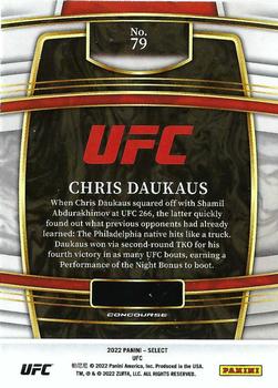 2022 Panini Select UFC #79 Chris Daukaus Back