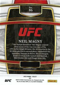 2022 Panini Select UFC #86 Neil Magny Back