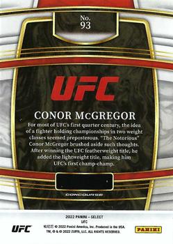 2022 Panini Select UFC #93 Conor McGregor Back