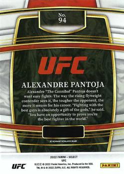 2022 Panini Select UFC #94 Alexandre Pantoja Back