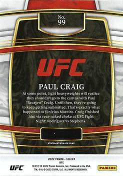 2022 Panini Select UFC #99 Paul Craig Back