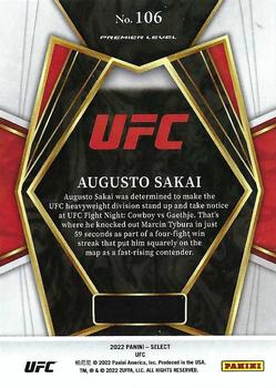 2022 Panini Select UFC #106 Augusto Sakai Back