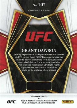 2022 Panini Select UFC #107 Grant Dawson Back