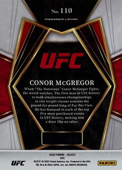 2022 Panini Select UFC #110 Conor McGregor Back