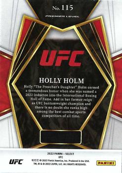 2022 Panini Select UFC #115 Holly Holm Back
