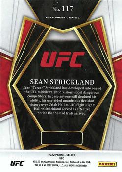 2022 Panini Select UFC #117 Sean Strickland Back