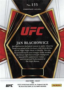 2022 Panini Select UFC #133 Jan Blachowicz Back