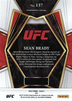 2022 Panini Select UFC #137 Sean Brady Back