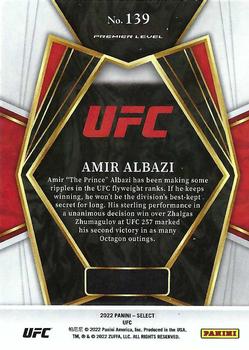2022 Panini Select UFC #139 Amir Albazi Back