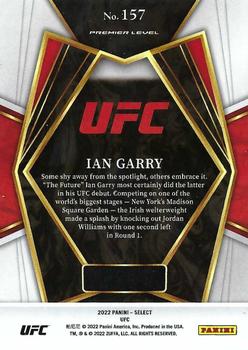 2022 Panini Select UFC #157 Ian Garry Back