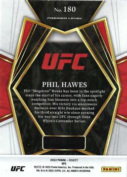 2022 Panini Select UFC #180 Phil Hawes Back
