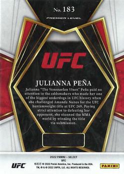 2022 Panini Select UFC #183 Julianna Pena Back