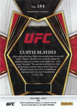 2022 Panini Select UFC #184 Curtis Blaydes Back