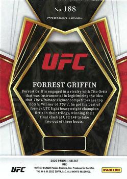 2022 Panini Select UFC #188 Forrest Griffin Back