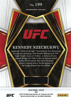 2022 Panini Select UFC #199 Kennedy Nzechukwu Back