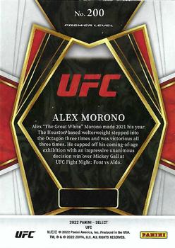 2022 Panini Select UFC #200 Alex Morono Back