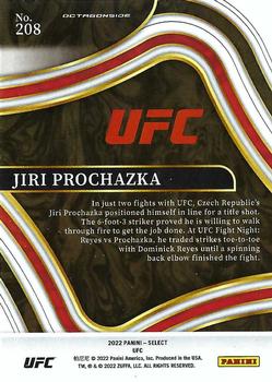 2022 Panini Select UFC #208 Jiri Prochazka Back