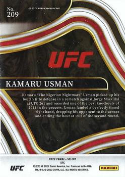 2022 Panini Select UFC #209 Kamaru Usman Back