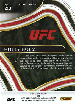 2022 Panini Select UFC #213 Holly Holm Back