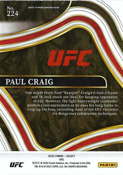 2022 Panini Select UFC #224 Paul Craig Back