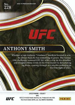 2022 Panini Select UFC #228 Anthony Smith Back