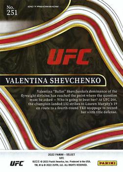 2022 Panini Select UFC #251 Valentina Shevchenko Back