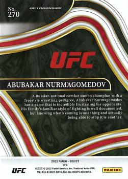 2022 Panini Select UFC #270 Abubakar Nurmagomedov Back