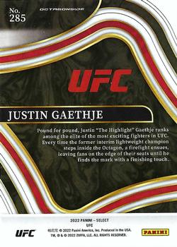 2022 Panini Select UFC #285 Justin Gaethje Back