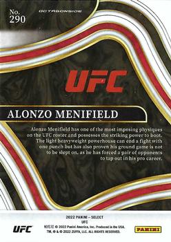 2022 Panini Select UFC #290 Alonzo Menifield Back