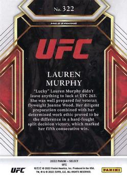 2022 Panini Select UFC #322 Lauren Murphy Back