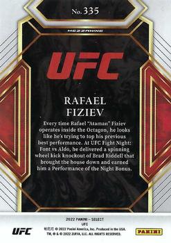 2022 Panini Select UFC #335 Rafael Fiziev Back