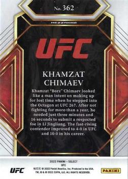 2022 Panini Select UFC #362 Khamzat Chimaev Back