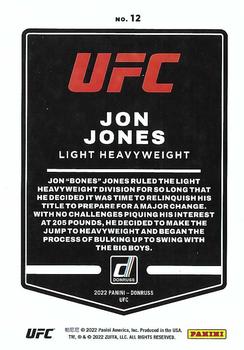 2022 Donruss UFC - Green Flood #12 Jon Jones Back