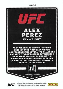 2022 Donruss UFC - Green Flood #13 Alex Perez Back
