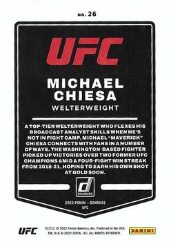 2022 Donruss UFC - Green Flood #26 Michael Chiesa Back
