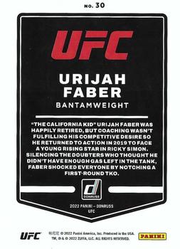 2022 Donruss UFC - Green Flood #30 Urijah Faber Back