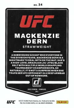 2022 Donruss UFC - Green Flood #34 Mackenzie Dern Back
