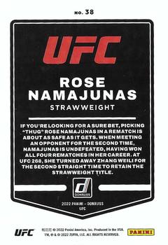 2022 Donruss UFC - Green Flood #38 Rose Namajunas Back