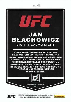 2022 Donruss UFC - Green Flood #41 Jan Blachowicz Back