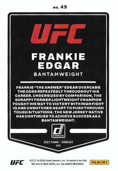 2022 Donruss UFC - Green Flood #49 Frankie Edgar Back
