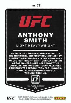 2022 Donruss UFC - Green Flood #73 Anthony Smith Back