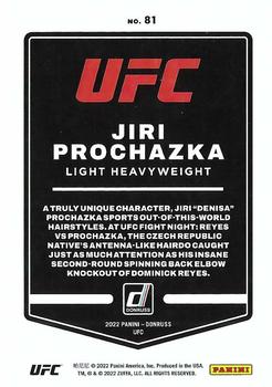2022 Donruss UFC - Green Flood #81 Jiri Prochazka Back