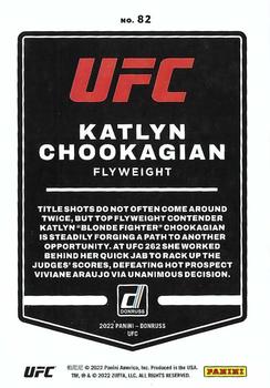2022 Donruss UFC - Green Flood #82 Katlyn Chookagian Back