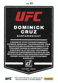 2022 Donruss UFC - Green Flood #97 Dominick Cruz Back
