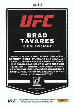 2022 Donruss UFC - Green Flood #117 Brad Tavares Back