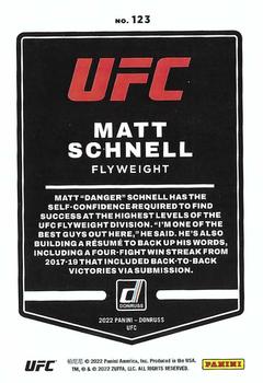 2022 Donruss UFC - Green Flood #123 Matt Schnell Back