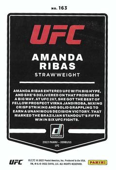2022 Donruss UFC - Green Flood #163 Amanda Ribas Back