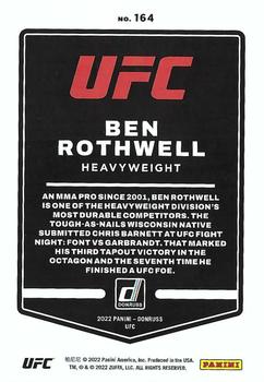 2022 Donruss UFC - Green Flood #164 Ben Rothwell Back