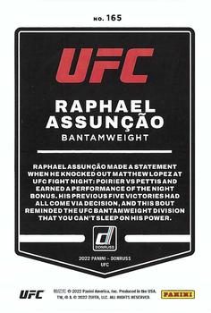 2022 Donruss UFC - Green Flood #165 Raphael Assuncao Back